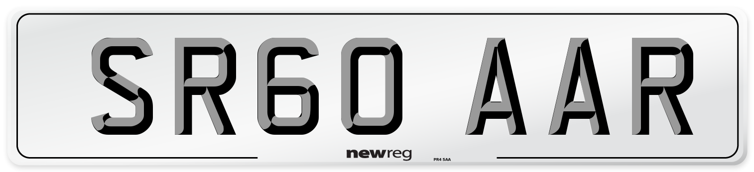 SR60 AAR Number Plate from New Reg